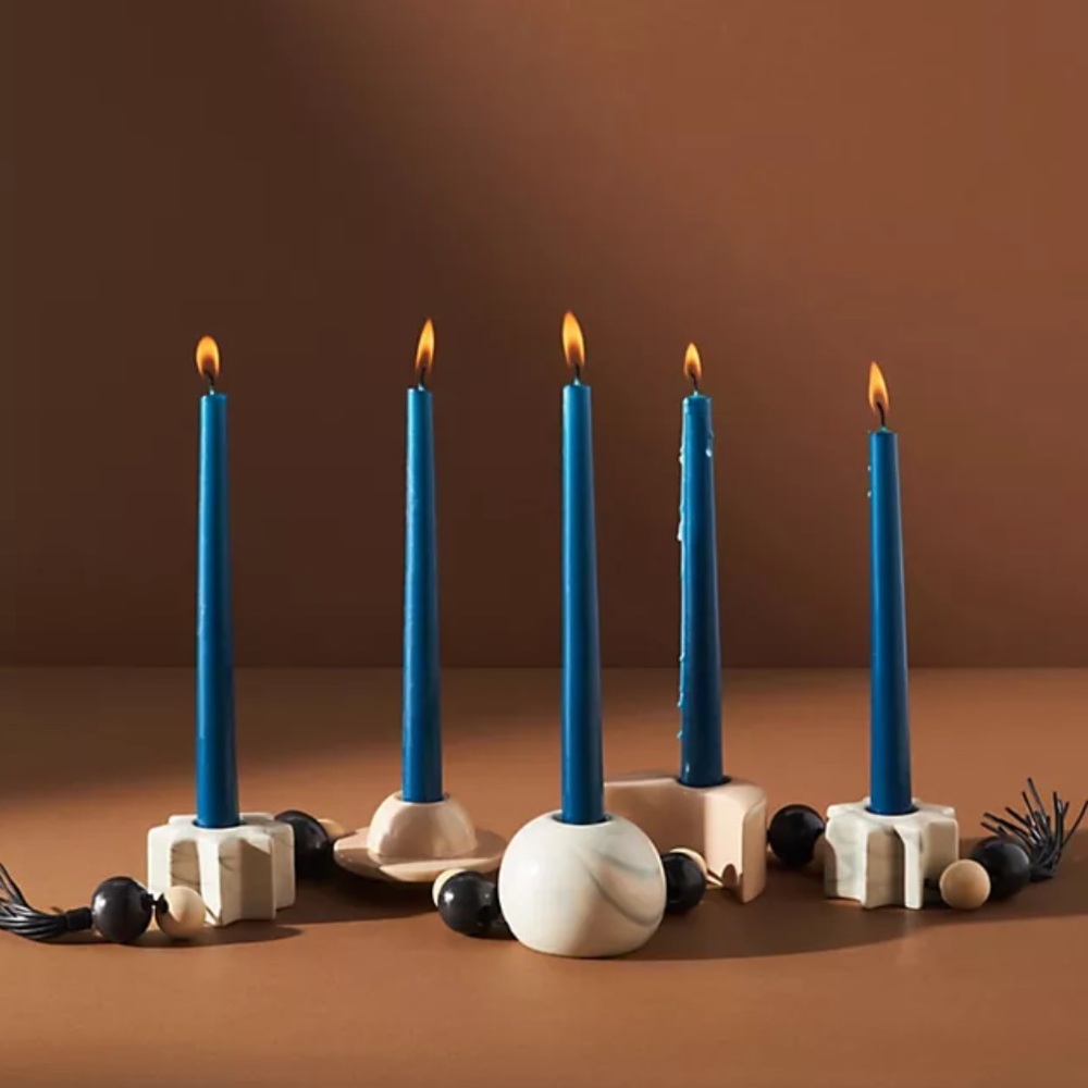 Anthropologie modern shapes candelabra, new!
